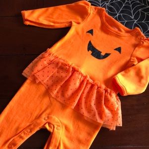 Carters Pumpkin Tutu 🎃 Onesie 6 Months